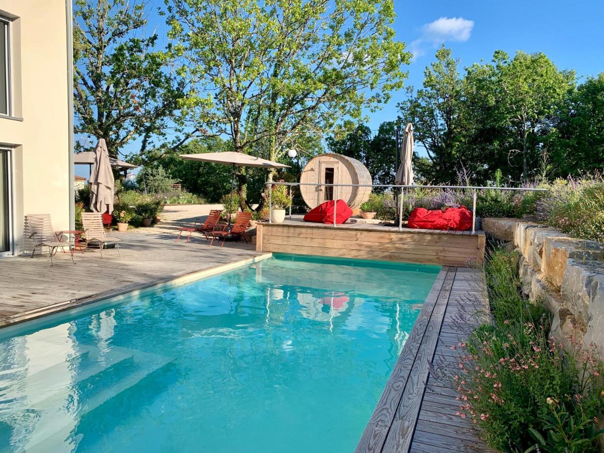 Maison D'Hotes De Charme Le Clos De La Fontaine Piscine & Spa Labastide-Marnhac Bagian luar foto