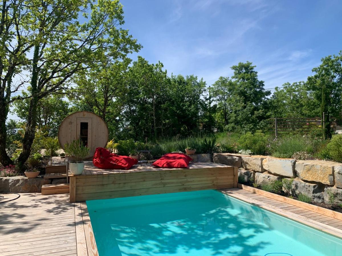 Maison D'Hotes De Charme Le Clos De La Fontaine Piscine & Spa Labastide-Marnhac Bagian luar foto