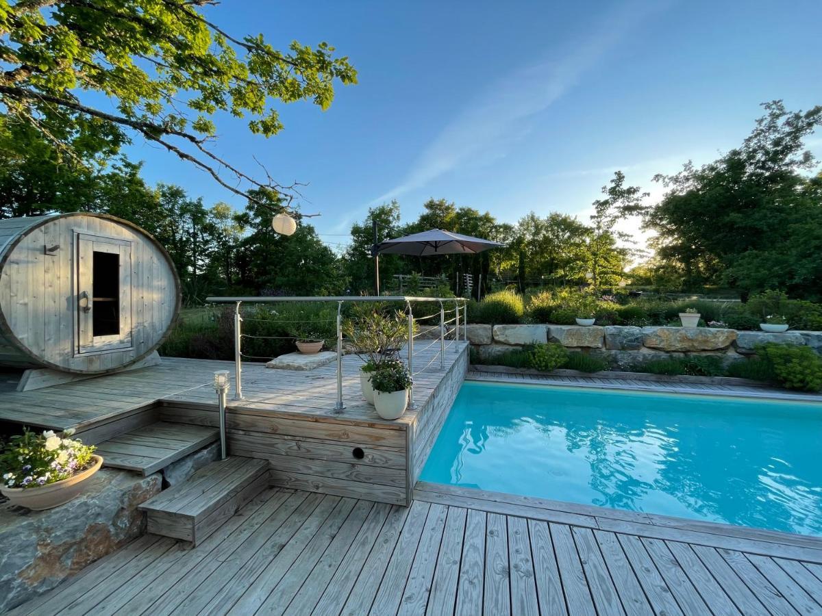 Maison D'Hotes De Charme Le Clos De La Fontaine Piscine & Spa Labastide-Marnhac Bagian luar foto