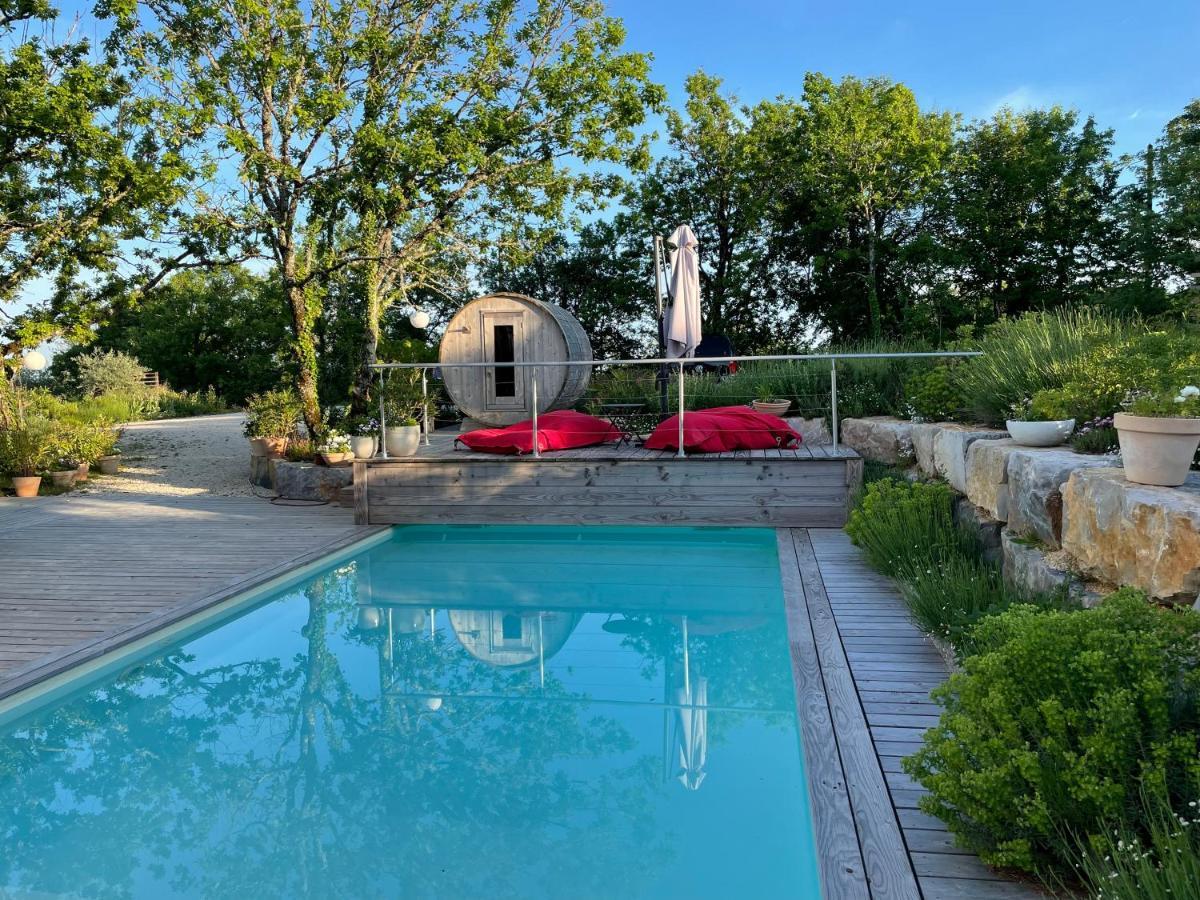 Maison D'Hotes De Charme Le Clos De La Fontaine Piscine & Spa Labastide-Marnhac Bagian luar foto
