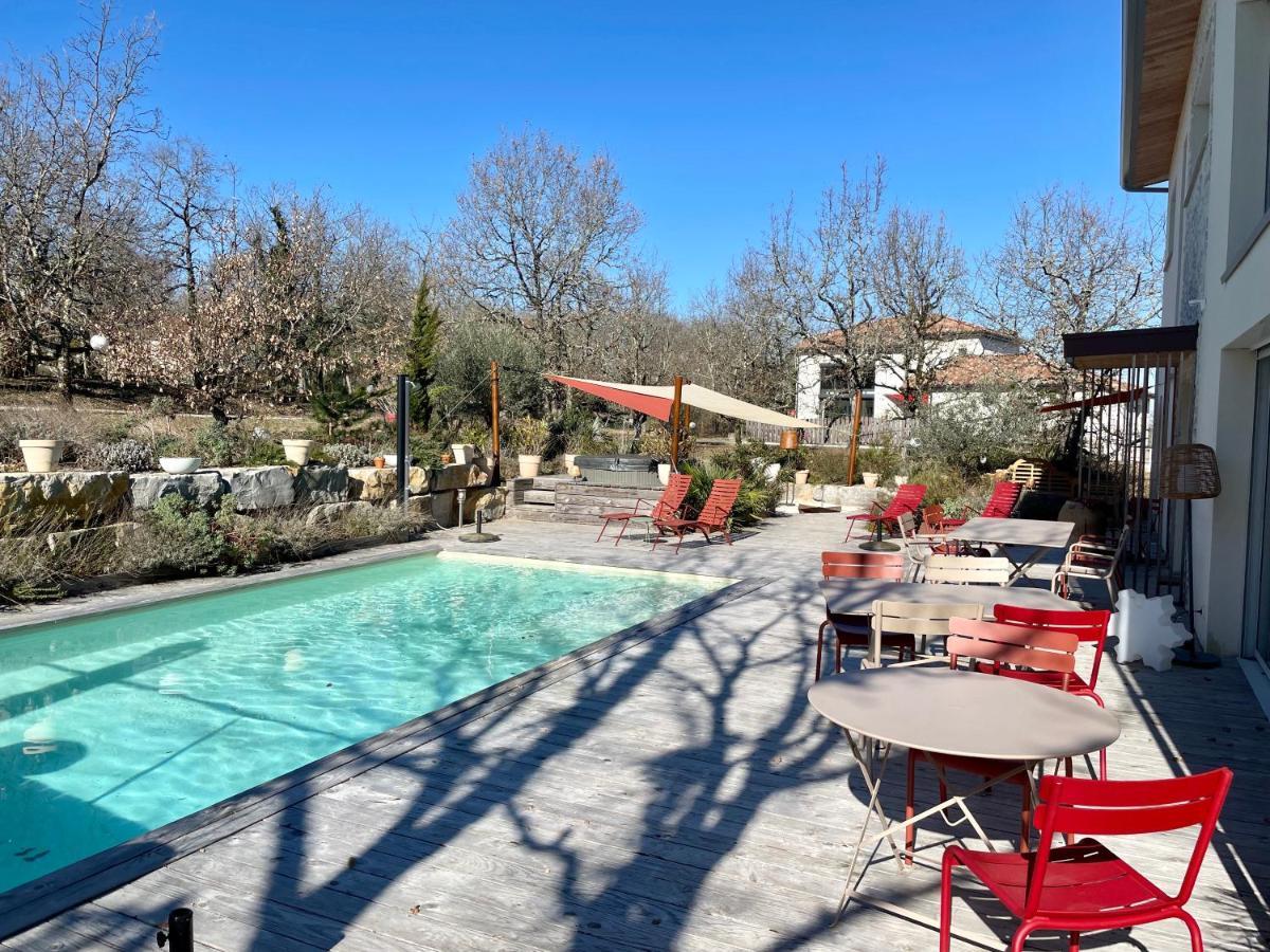 Maison D'Hotes De Charme Le Clos De La Fontaine Piscine & Spa Labastide-Marnhac Bagian luar foto